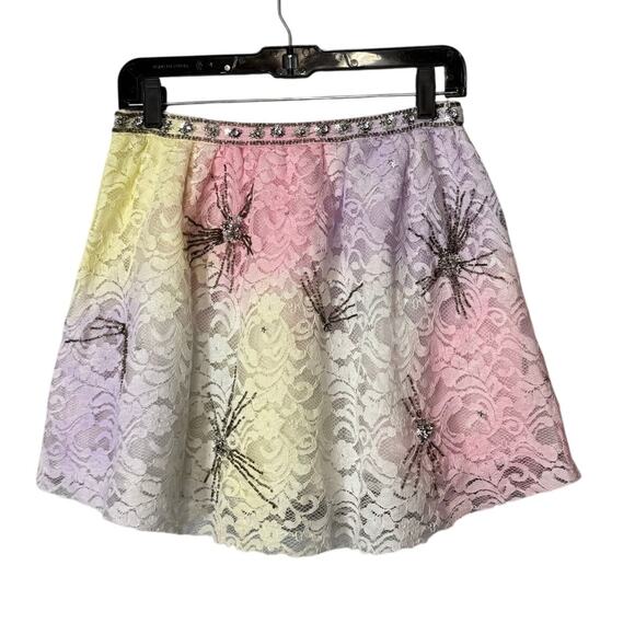 LoveShackFancy Kezia Multi Tie Dye Skirt Size 6 - Picture 2 of 9